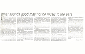 What sounds good may not be music to the ears